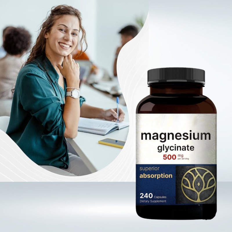 OEM High Potency Magnesium Citrate 500mg for Heart Health, Muscle Function, and Sleep Support