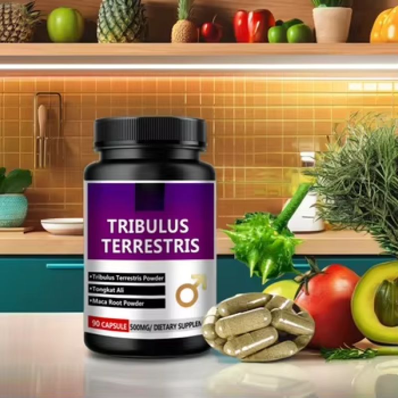 OEM 500mg Tribulus Terrestris and Maca Root Capsules for Adult Men Energy and Vitality Powder Dosage