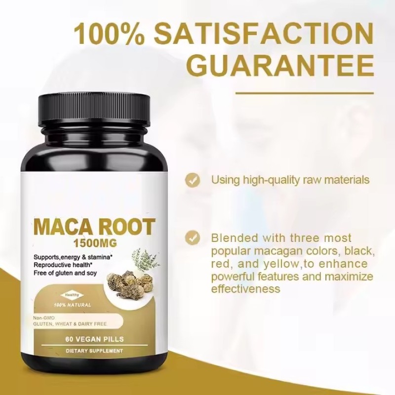 Organic Maca Root Extract Pills 60 Tablets Maca Capsules Men's Health Products Improve Male Power Capsules