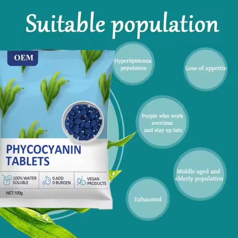 Manufacturer Phycocyanin Tablet Phycocyanin Supplement Blue Spirulina Extract Phycocyanin Powder Tablets