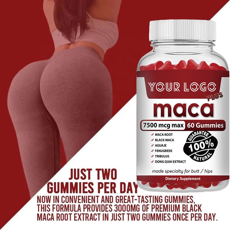 Black Maca Plus Gummies - Boost Energy & Stamina, Natural , Delicious Berry Flavor