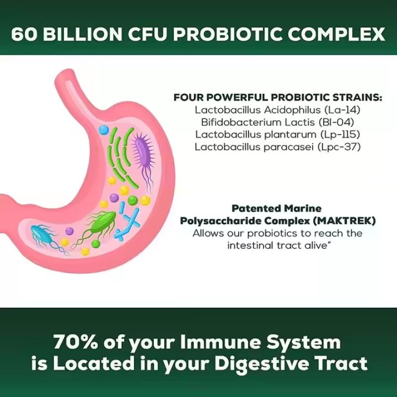 Probiotic Capsules for Adults Teenagers Assisted Healthcare Supplement for Beauty Digestion Vitamin