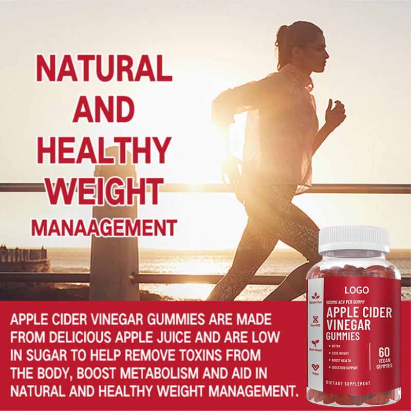 Apple Cider Vinegar Gummies with Mother , Supports Metabolism & Weight Management, Natural Apple Flavor