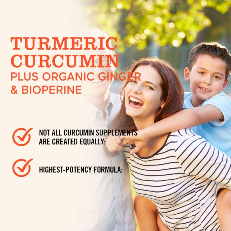 Organic Turmeric Curcumin Pills - Gluten-Free, Antioxidant & Heart Health, Daily Wellness Supplement