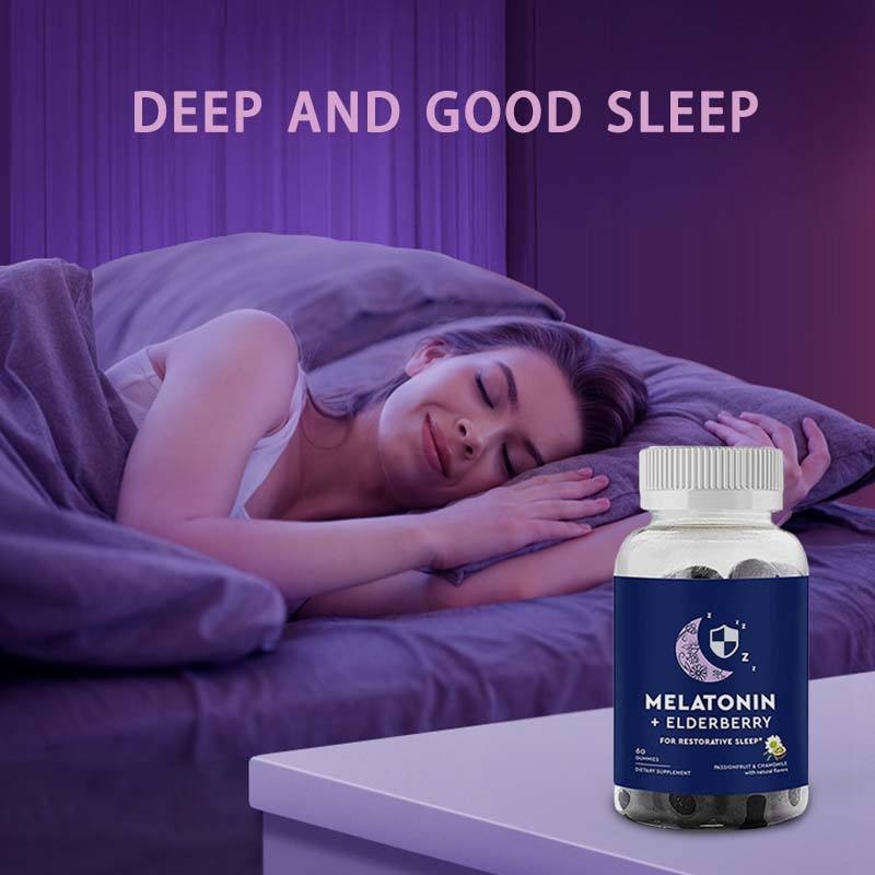 Private Label Melatonin Sleep Gummies With L-Theanine for Insomnia Relief and Deep Restful Sleep Support