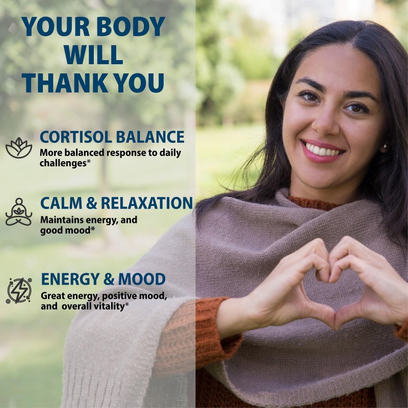 OEM Cortisol Management Herbal Capsules with L-Theanine for Detox, Sleep Support, and Stress Relief for Women