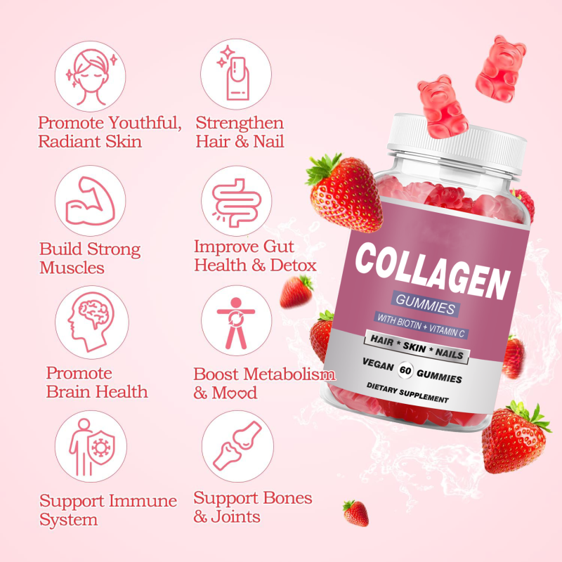 Collagen Gummies for Skin Brightening | Halal Certified Vegan Supplement - Whitening & Anti-Aging Support