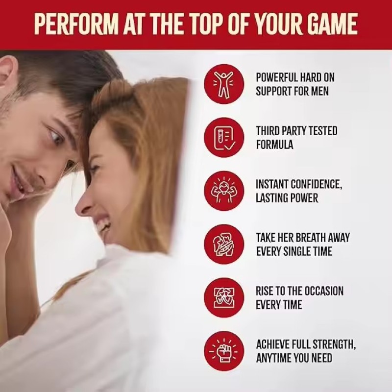 Male Power Enhancement Capsules Adult Libido Enhancer Energy Pills Gummy Candy Dosage Form Safe