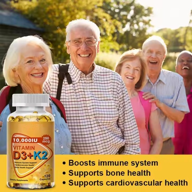 Vitamin D3 Natural Ingredients Immune Support Calcium Citrate Soft Capsule Calcium Supplements for Bone and Muscle