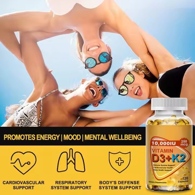 Vitamin D3 Natural Ingredients Immune Support Calcium Citrate Soft Capsule Calcium Supplements for Bone and Muscle