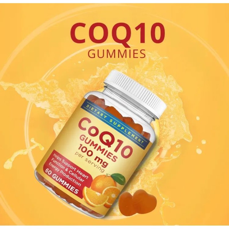 OEM Custom Logo CoQ10 Gummies - Ubiquinol Coenzyme Q10 for Heart Health & Energy Boost