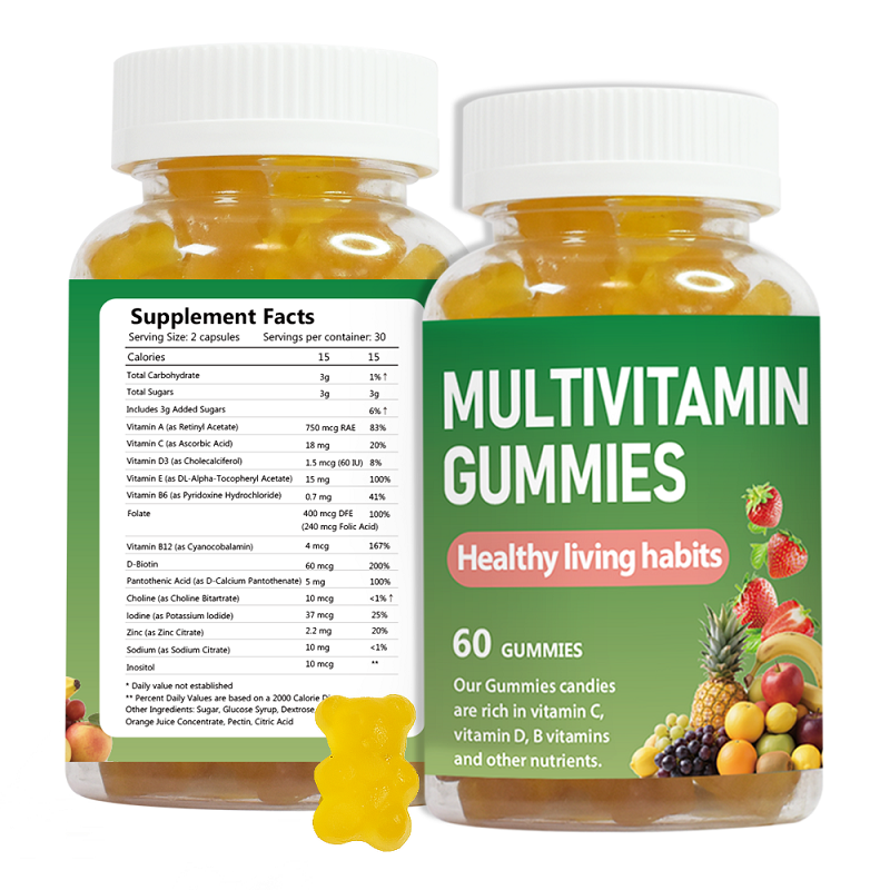 Private Label Gelatin Gummy Bear Vitamin Multivitamin Gummy for Men and Women