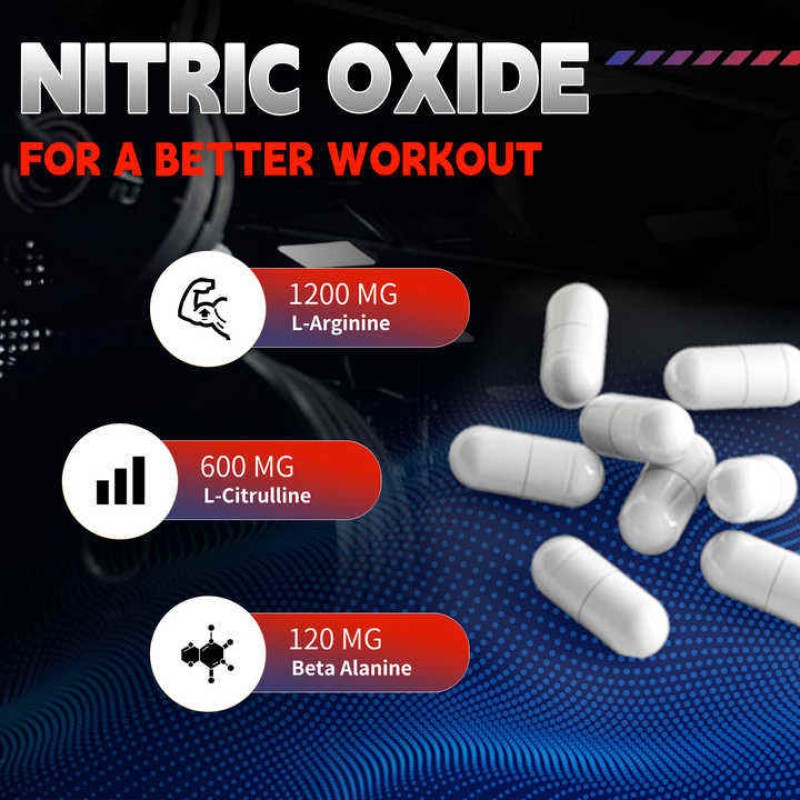 OEM Premium Nitric Oxide Supplement with L-Arginine & Maca Root - Extra Strength Muscle Support for Men
