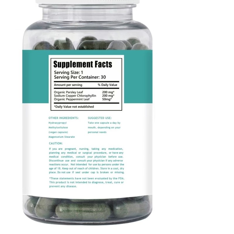 Body Magic Chlorophyll Capsules - Natural Body Odor Removal, Fresh Breath & Underarms