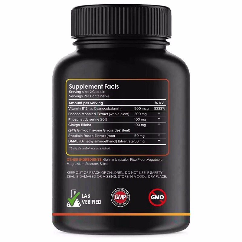 Manufacturers Wholesale Brain Health Focus Supplements Effective Capsules for Adults' Health Not for Pregnant Women