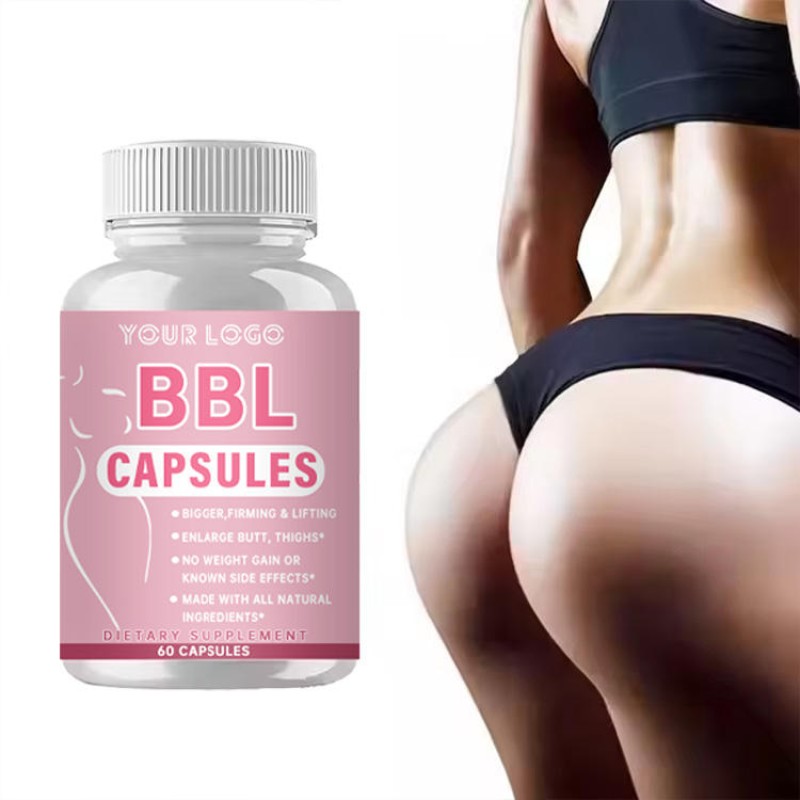 Natural Maca Fenugreek Wild Yam BBL Capsules for Booty Growth Lifting Firming Glute Enhancer Herbal Supplement Adult Women