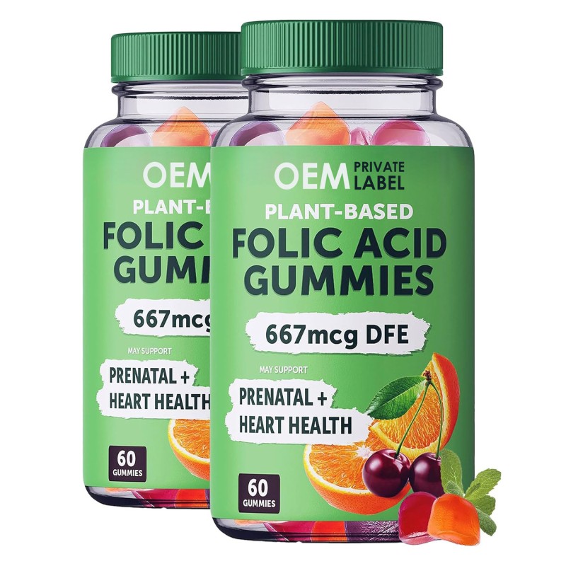 OEM Customization Prenatal Vitamins Gummies with Folic Acid - 667 Mcg DFE for Hormonal Support