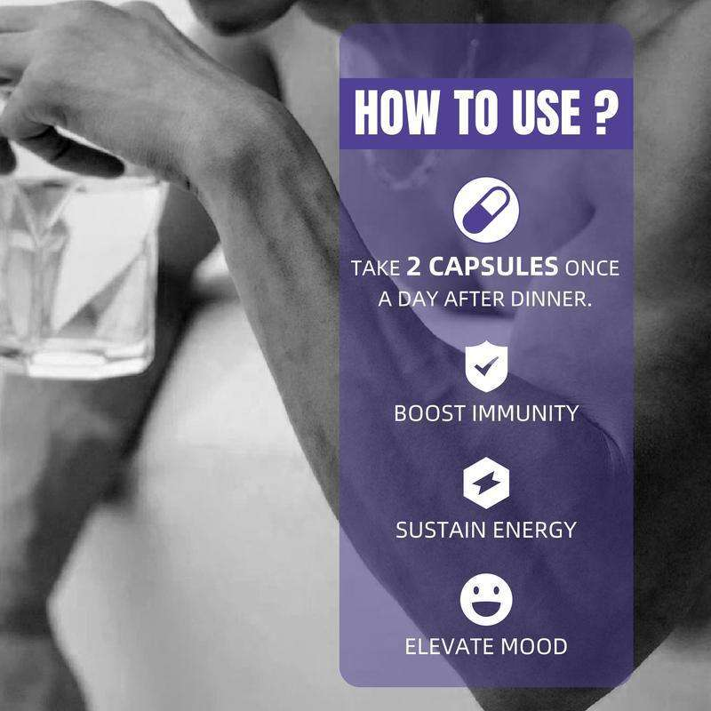 Hot Sale Premium Shilajit Capsules - 60 Capsules, Free Shipping, Wholesale Factory Direct for Adults