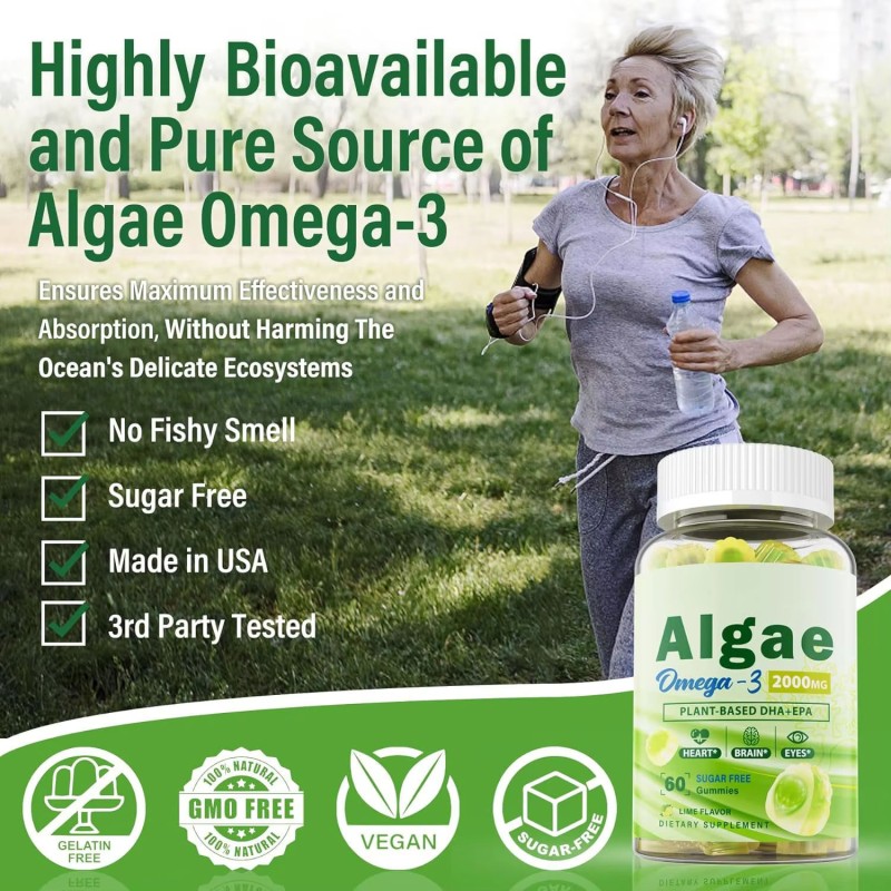 OLLI OEM Algae Gummies - 2000mg Omega 3 Alternative with EPA & DHA