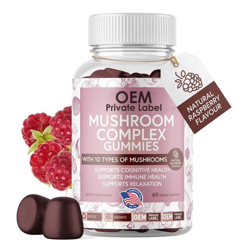 Hot Selling Mushroom Gummies for Brain Boost, Immune Support & Energy  10 Blend Formula for Men & Women