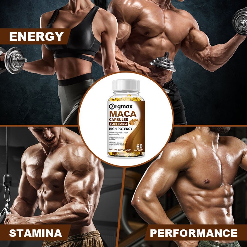 Maca Root Softgels for Men - Energy & Cognitive Booster with High-Potency Peruvian Maca Concentrate
