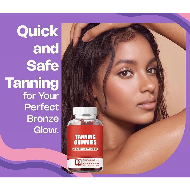 Natural  Tan Glow Candy Vitamin Gummy Organic Sugar-free Skin Management Healthy Skin Absorb Ultraviolet Light