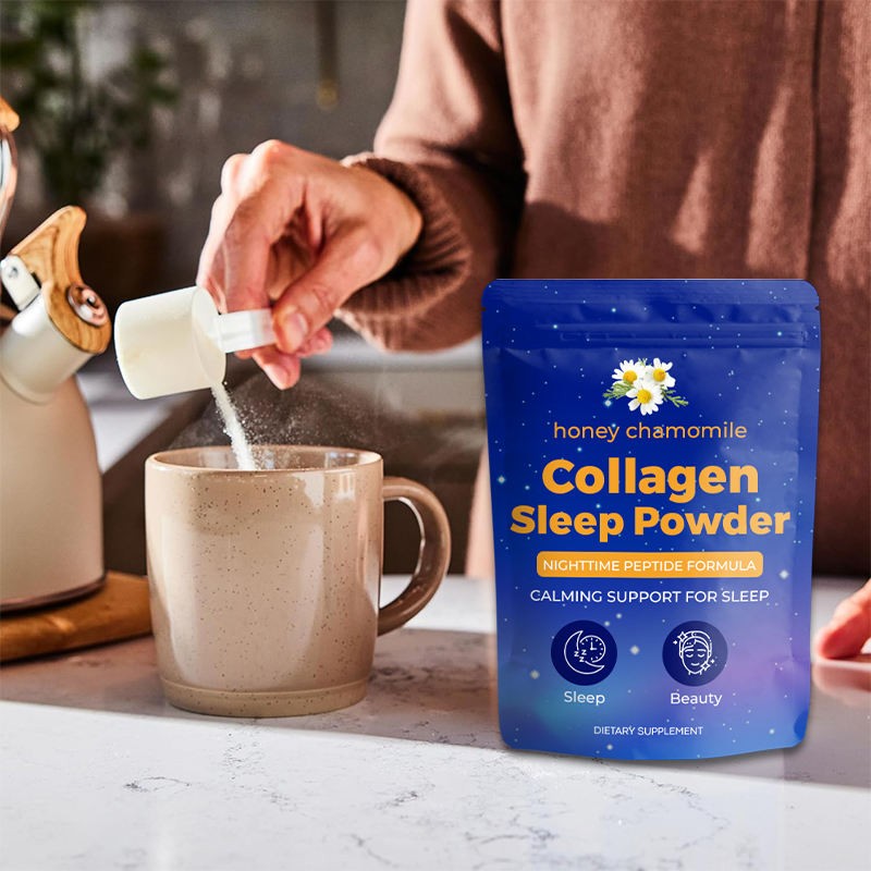Private Label 300g Collagen Beauty Sleep Powder with Melatonin for Adult Hair Skin Nails Joints Not for Pregnant Women Teenagers