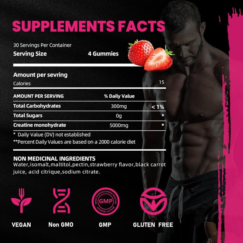 Women's Creatine Monohydrate Supplements Muscles to Obtain Sugar-Free Creatine Soft Sugar Sports Nutrition