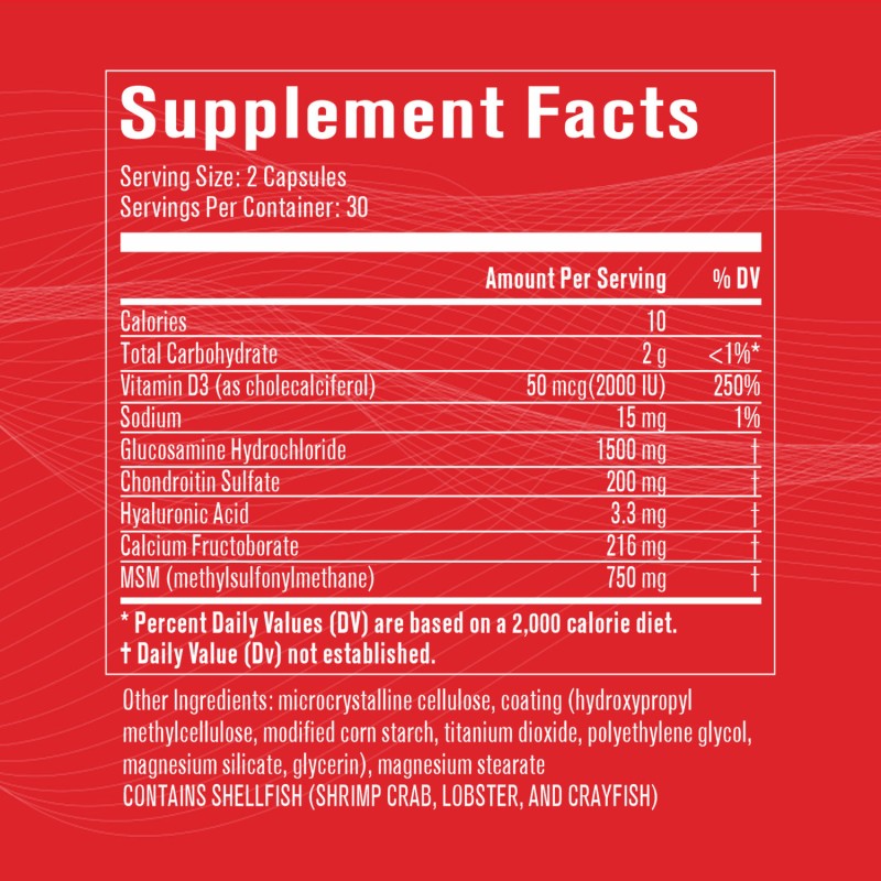Premium Glucosamine Chondroitin MSM Capsules with Hyaluronic Acid - Joint Mobility & Comfort Support