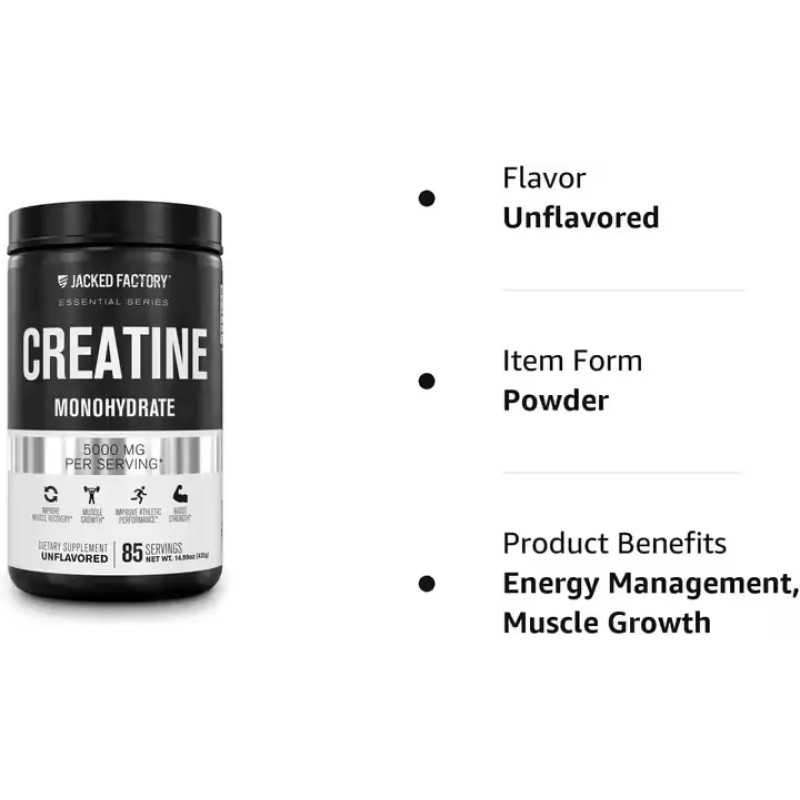 Premium 5000mg Creatine Monohydrate Powder for Rapid Muscle Growth Strength Enhancement Fast Recovery-for Sports Nutrition
