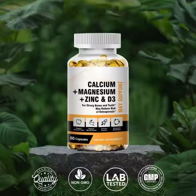 Vegan Calcium Vitamin D3 K2 MK7 Soft Capsules 5000iu Vitamin D3 K2 Soft Capsules Antioxidant Improves Immunity Multivitamin