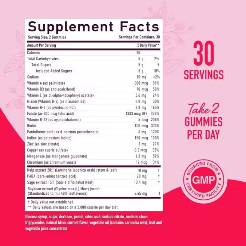 Menopause Supplement Vitamin Candy Menopause Support Fudge Vegan Gluten-free Supplement Minerals Hormone Balance