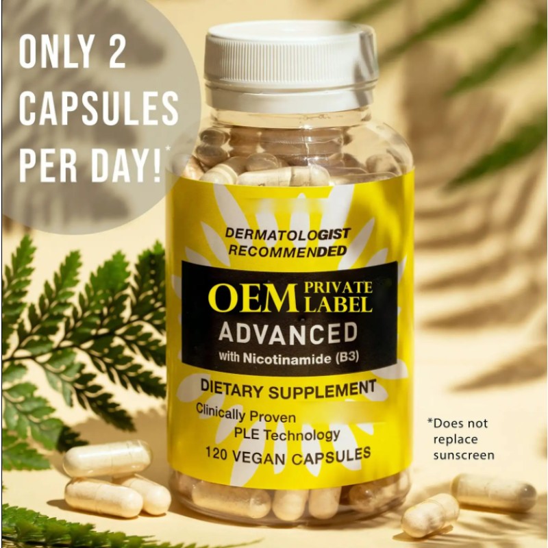 Wholesale Skin Whitening Capsules Nicotinamide B3 Supplement 500mg Health Antioxidant Rich Vitamin B3 Niacin Vegan Capsules