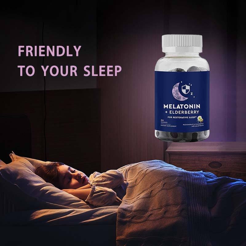 Private Label Melatonin Sleep Gummies With L-Theanine for Insomnia Relief and Deep Restful Sleep Support