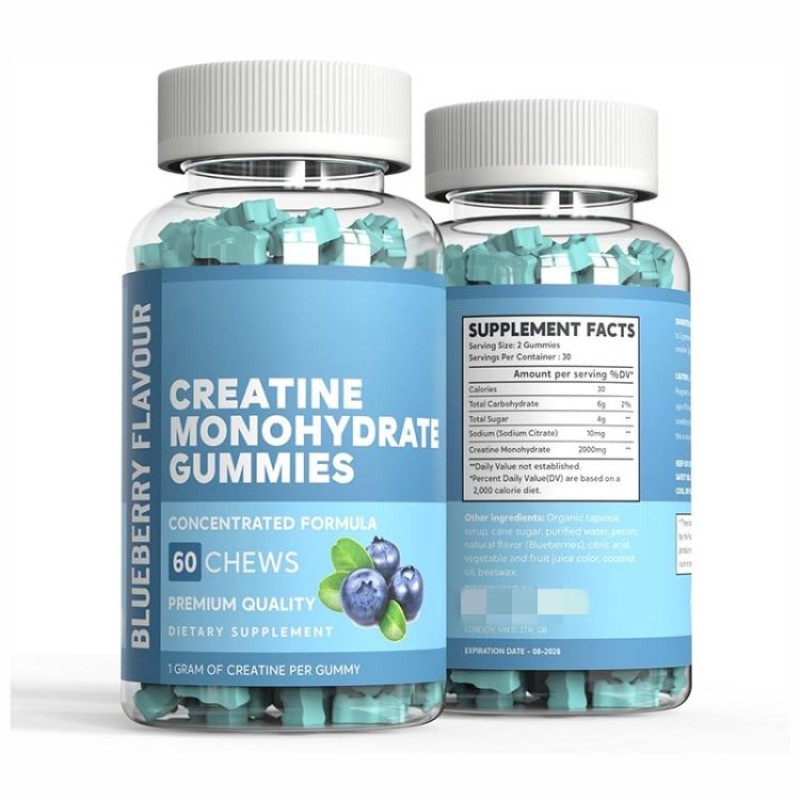 OEM Creatine Monohydrate Gummies for Muscle Enhancement and Energy Boost with Original Flavor Candy Supplement