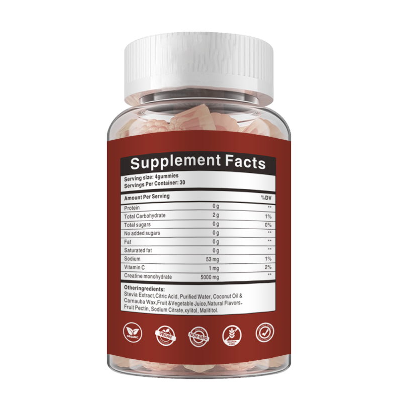 Sugar-Free Creatine Gummies 5000mg - Pre Workout Supplement with Creatine Monohydrate