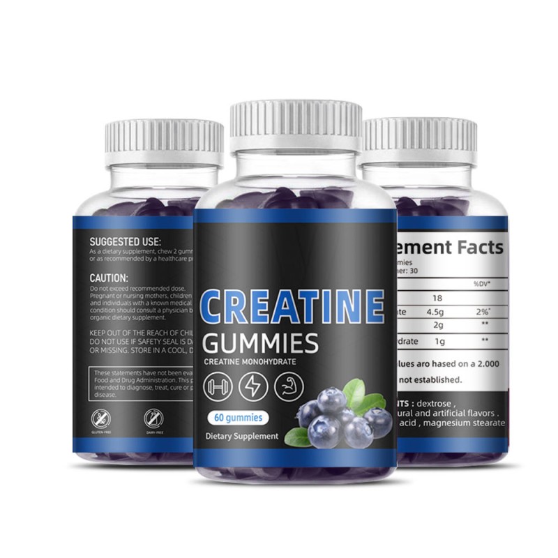 Creatine Monohydrate Gummies - Fast-Dissolving Pre-Workout Muscle Fuel with Electrolyte Synergy