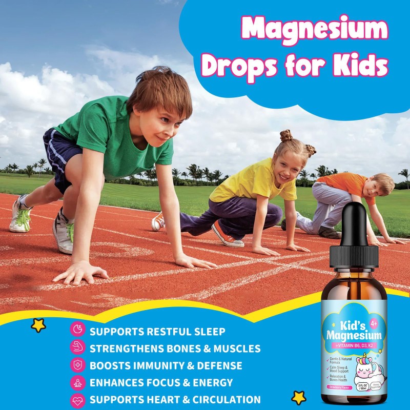 Magnesium Citrate & Glycinate Liquid Drops for Relaxation and Stress Relief  Liquid Mag Blend