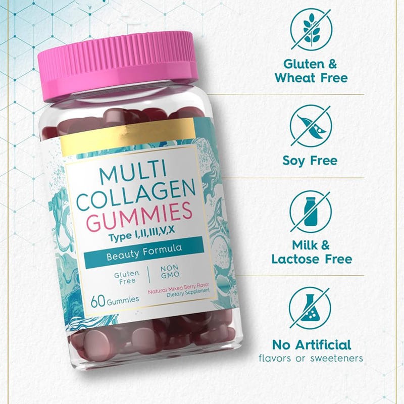 OLLI Multi Collagen Whitening Gummies for Healthy Hair, Skin, and Nails | OEM/ODM/OBM Available