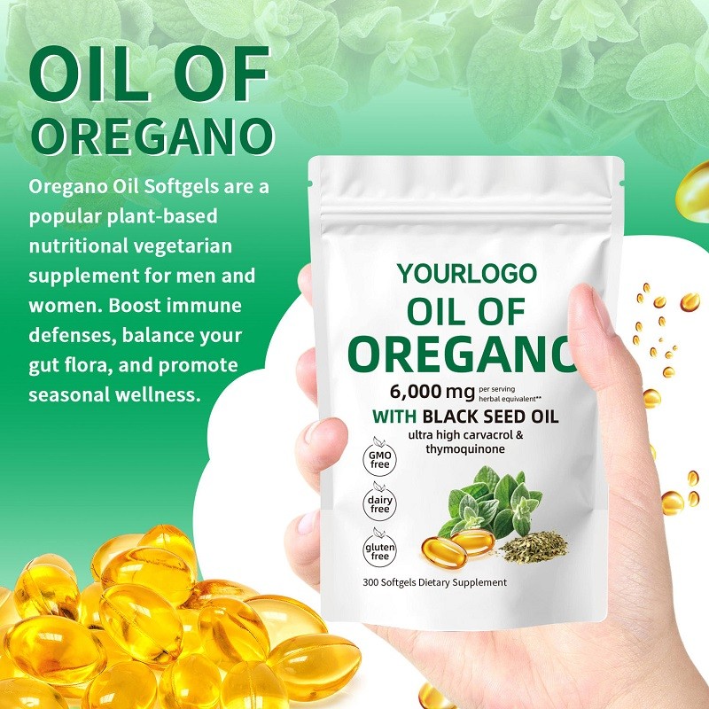 Adult Health Supplement Oregano Oil Soft Capsules Not for Pregnant Women Sterilization Antioxidant