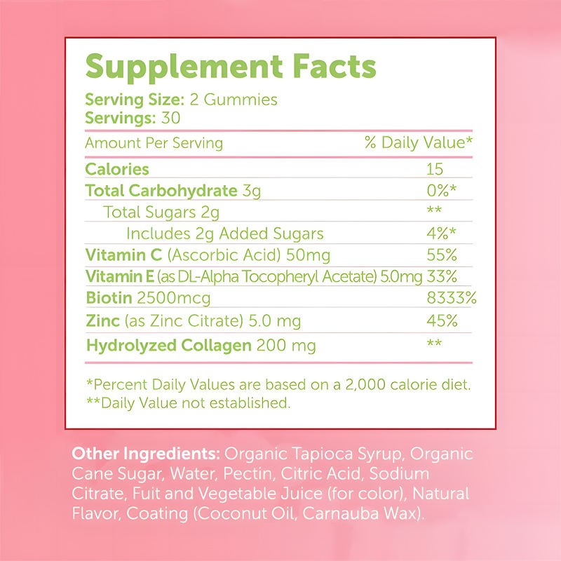OEM Private Label Collagen Gummies for Health and Wellness - Skin, Hair, Nails, Immune Support, Digestion, Energy