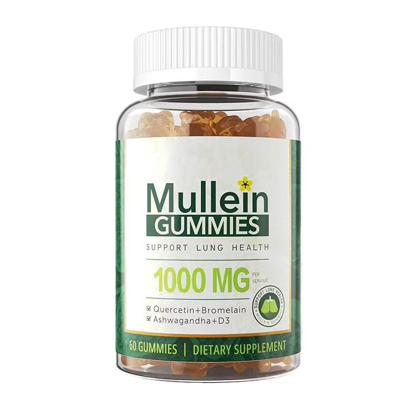 Private Label Mullein Leaf Gummies With Quercetin for Respiratory Support and Digestive Health - Lung Cleansing Formula