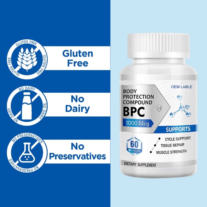 BPC  Amino Acid Capsules - Gluten & Dairy Free, Muscle Strength Support for Daily Workouts