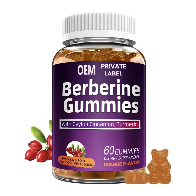 Berberine Gummy Candy with Ceylon Cinnamon Turmeric Extract Sugar-free Hydrochloric Acid Supplement