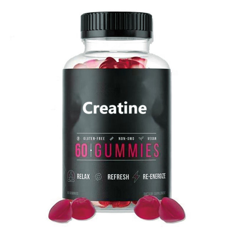 Vegan Creatine Monohydrate Gummies with L-Carnitine Energy and Muscle Support for Adults Not for Pregnant Women or Teenagers