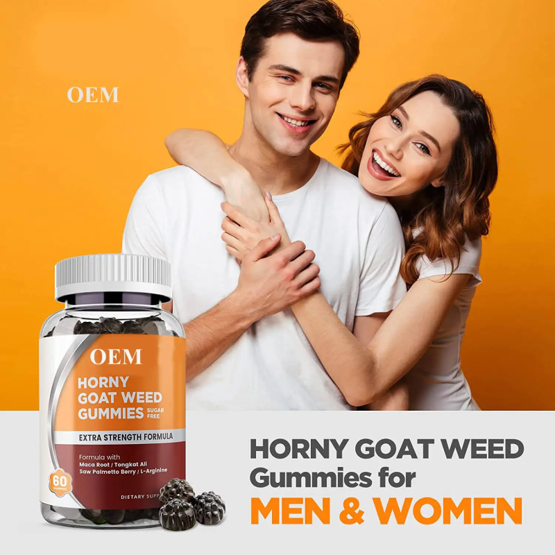OEM/ODM Private Label Factory Supply Energy Booster Gummies with Horny Goat Weed & Maca Root for Male Enhancement