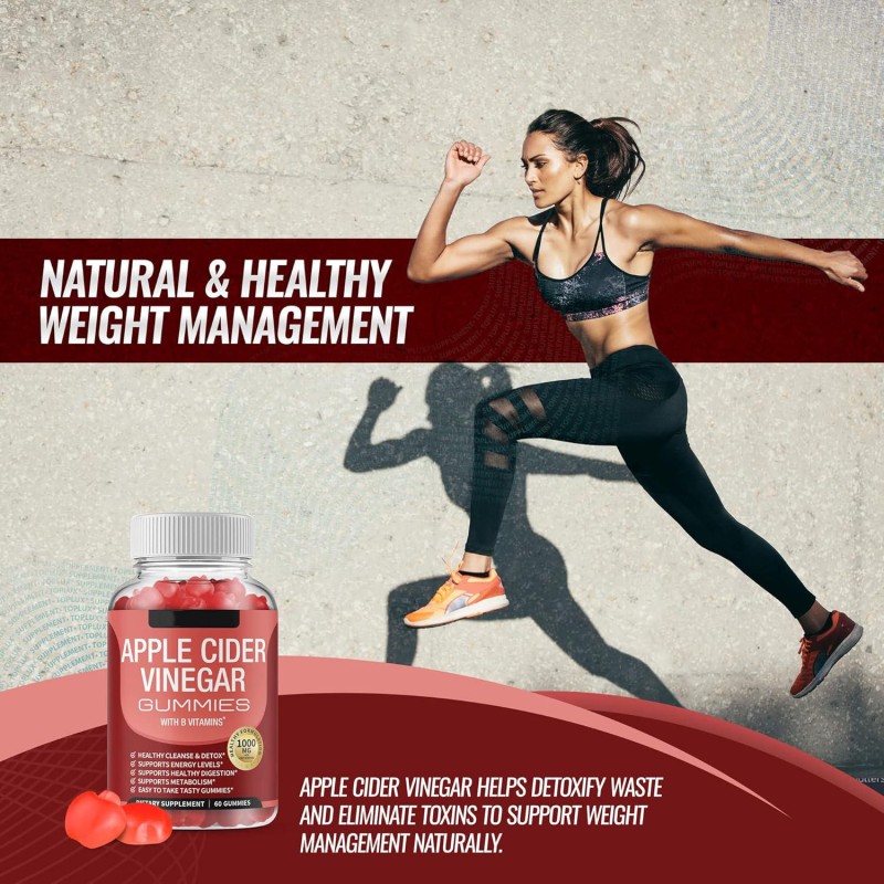 Apple Vinegar Gummy Candy Mother Weight Loss Beauty Support Herbal Supplements Customized Batch Optional