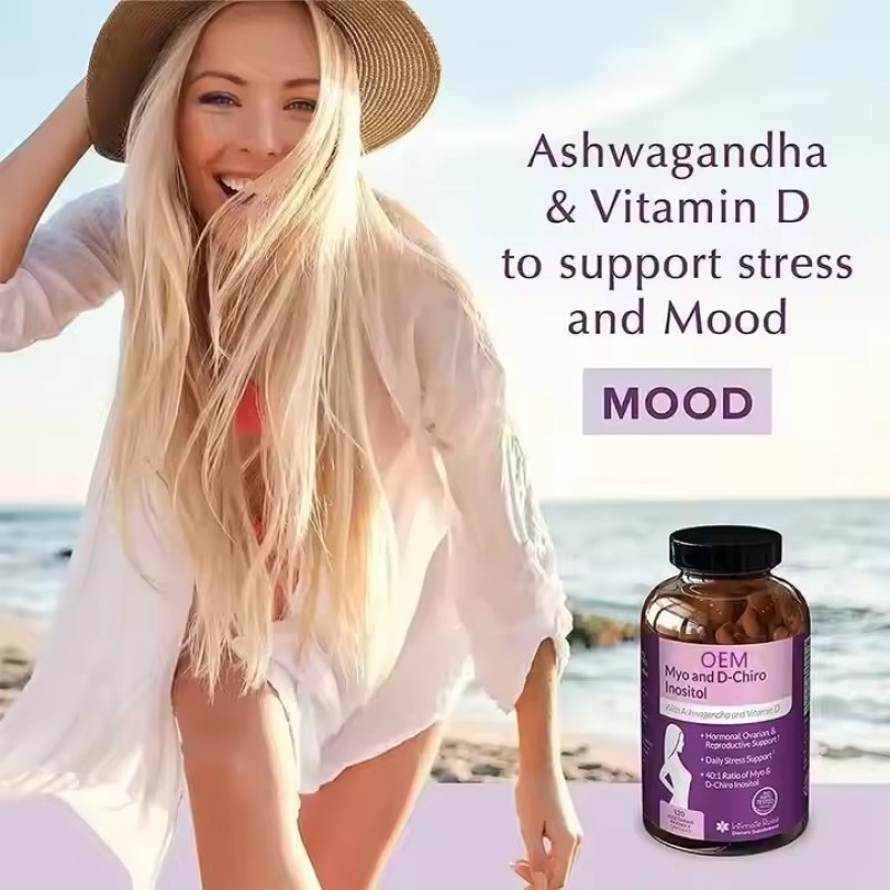 Folic Acid Vitamin D3 Capsules Inositol D-chiro Antioxidant Pills Pregnant Health Supplements for Pregnant Women