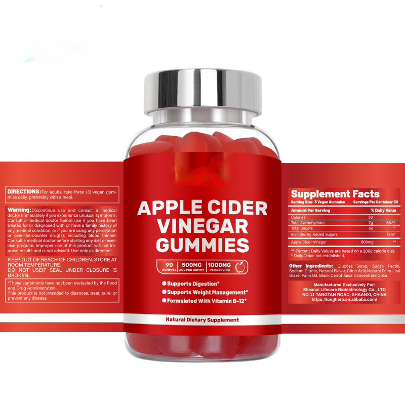 OEM/ODM Vitamin C Seamoss Gummies with Apple Cider Vinegar - Immune Support & Detox Supplement