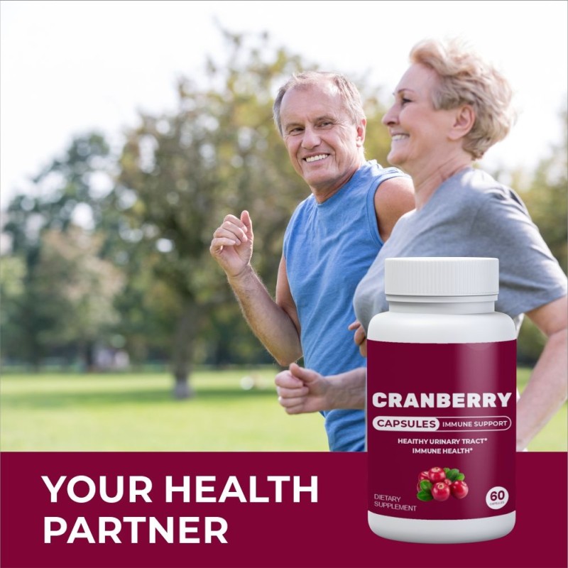 Organic 50:1 Cranberry Capsules 60Pcs-Urinary Tract and Immune Health Support